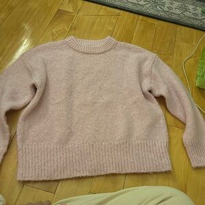 Viral super soft light pink sweater.